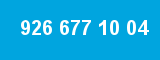 926 677 10 04 926 677 10 04
